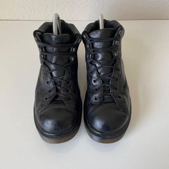 Dr. Martens Other - Doc Martens Mens Boots Sz 8 Dr Martens Black Leather Greasy Lace up England